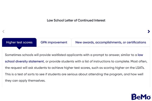 Law School Letter of Continued Interest Example